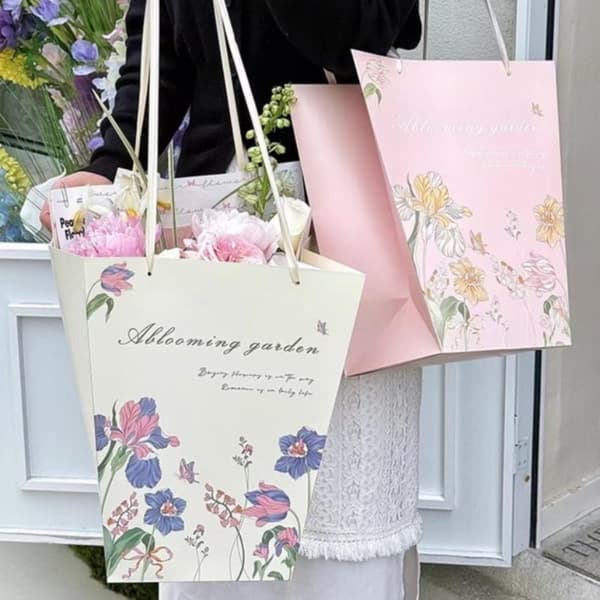 Blomsterkake Dessert Emballasjeboks Bærbar Blomstergavepose Kraft A2