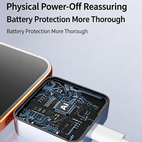 AI Smart Full Charge Disconnecter Type C ylilataussuoja A Silver