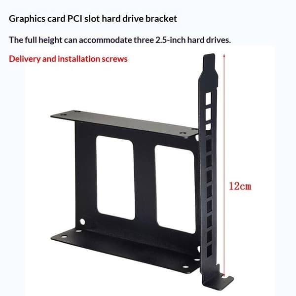Stationær computerkabinet SSD HDD Universal harddiskplads PCI-kort A2