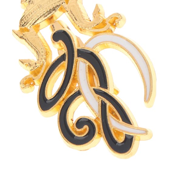 Sorgbroschnålar Sammanflätad Design Droppande Oljefinish Dubbel Silver 1