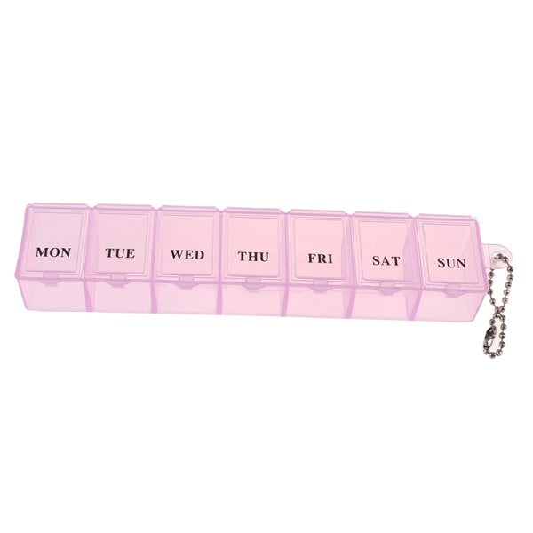 7 päivän viikoittainen pillerilääkekotelon pidike Organizer sisältää Pink