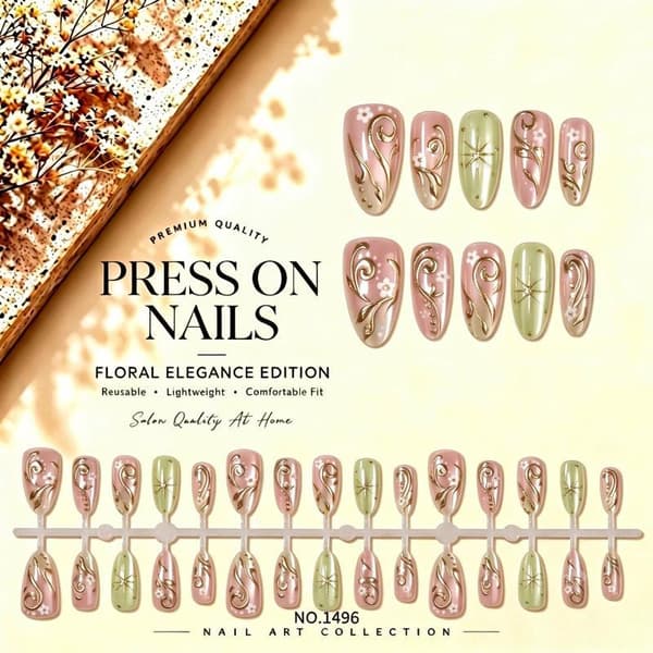30 st Y2k Star Press On Nails Gradient Blå Fransk Stil Måne D