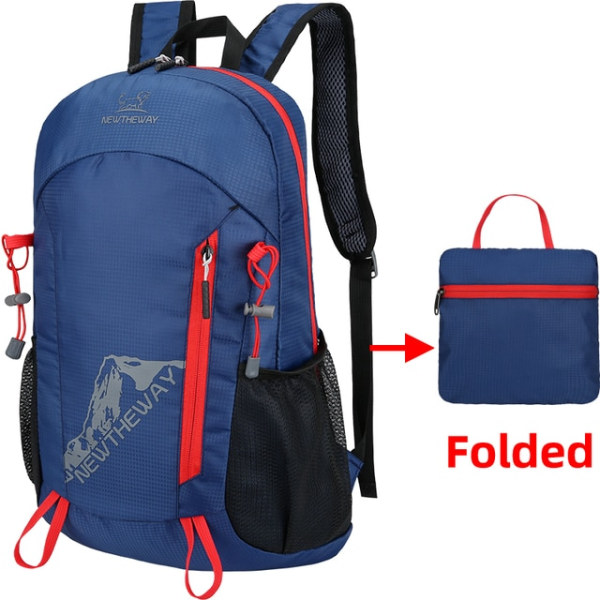 22L bærbar sammenleggbar ryggsekk sammenleggbar fjellklatringsveske Ultra Dark Blue