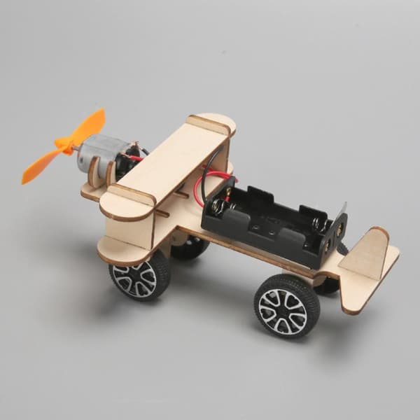 1 sæt DIY elektrisk flymodel legetøj træfly samlet B A3