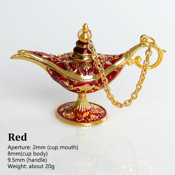 Hellig Ønskelampe Aladdin Lampe Ornament Stue Decoratio Blue