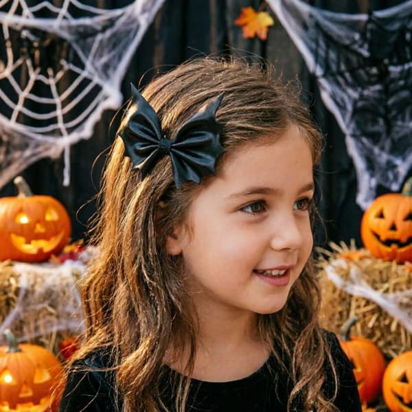 Halloween Flaggermusvinge Sløyfe Hårspenner Jenter Panneluggspenner Til Fest C A1