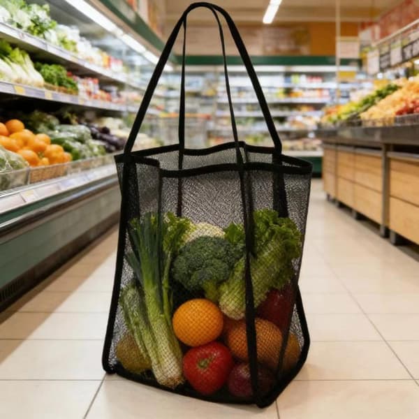 Mesh strandtaske Let åndbar hurtigtørrende rejsetaske til Black