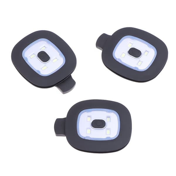 1/2/4 stk USB oppladbart lys for LED-hodelykt utskiftbar 4pcs