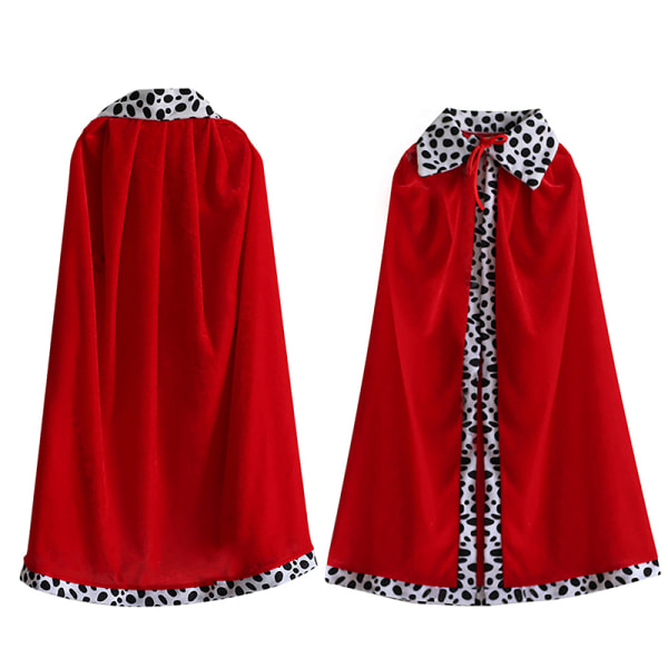 Vuxna barn kung kejsare Halloween kostym Röd mantel kung prins A3