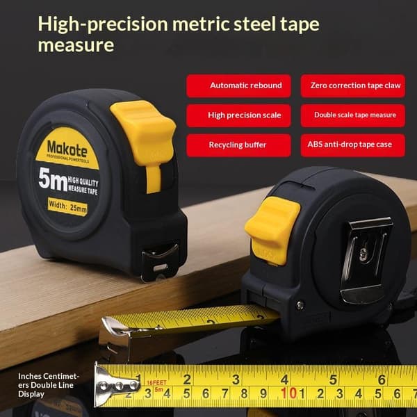 Precise Clear Steel Tape Measure Retractable 3M/5M/7.5M/10M Thi A1