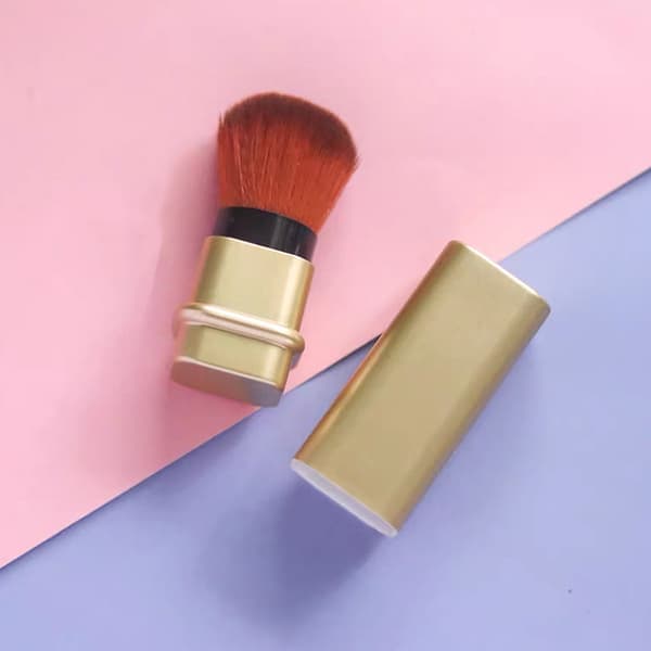 Udtrækkelig makeupbørste Puder Foundation Blush Børste Rejse F Silver