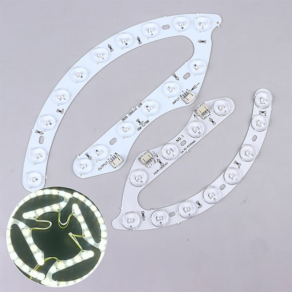 2/5 stk. LED-lyskilde eftermonteringslyspanel 9/12W med linse til 9W 2pcs