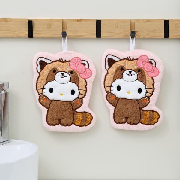 Sanrio Hello Kitty og tegneserie håndkle absorberende korallfleece D