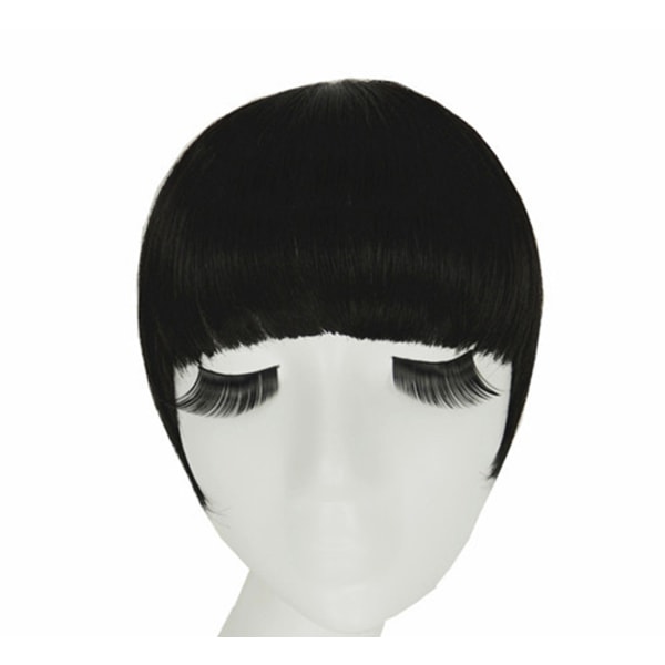 Fringe Clip In On Bangs Straight Hair Extensions nature balck
