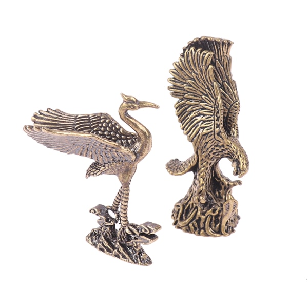 Antiikki messinki Eagle Crane patsas Pienet koristeet Vintage messinki A  51f7 | A | Fyndiq
