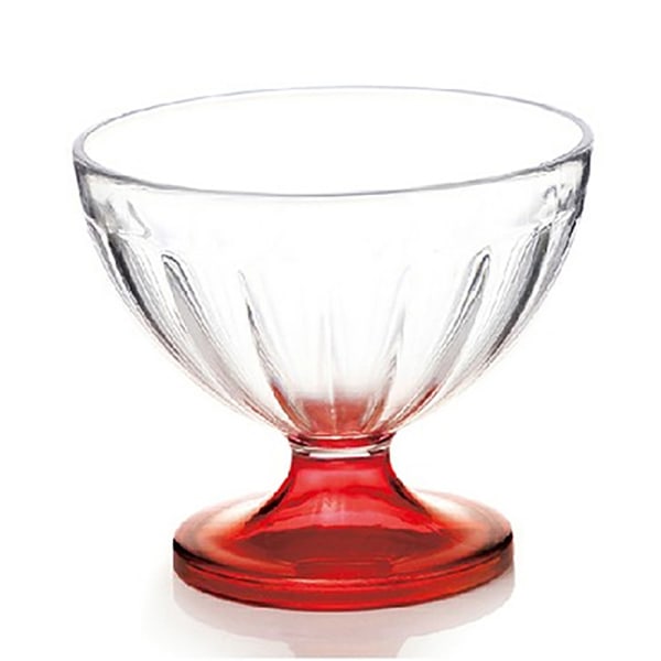 250 ml salatskål for Dessert Mill Shake Goblet Glass Preget I Red