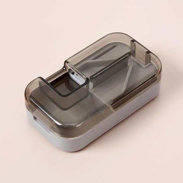 Medicin Tablett ter Piller ter Tablett Förvaringslåda Medicin Splitt Gray 1Pcs