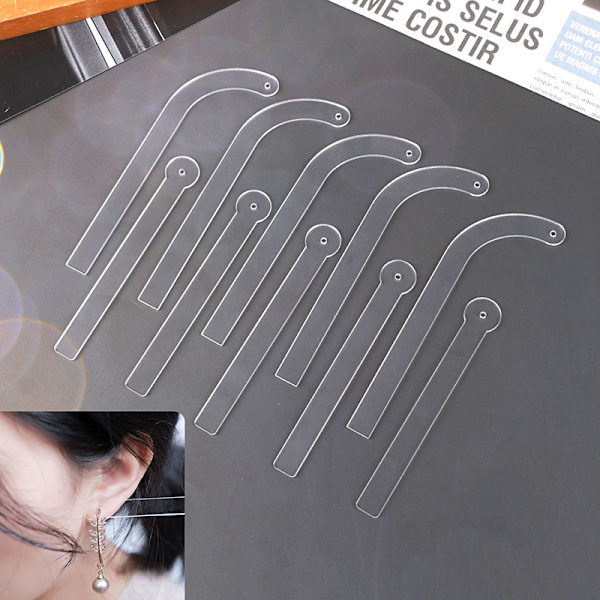 1/5 stk Klar øreringe Display Holder Bærende Effekt Stick Ear St A 1Pc