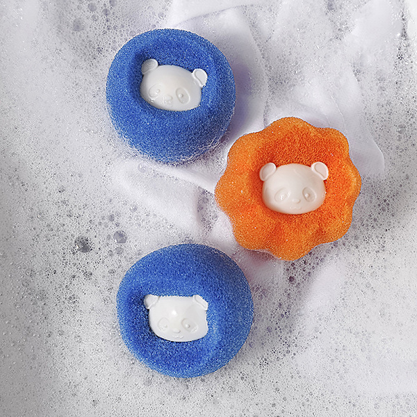 1/5 stykker Gjenbrukbart vaskehus Rengjøringshus for loballfjerner Orange 5PCS