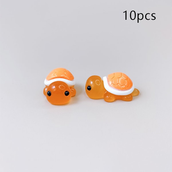 10Pcs Mini Turtles Luminous Ornament Crafts Tiny Turtles Home D A4