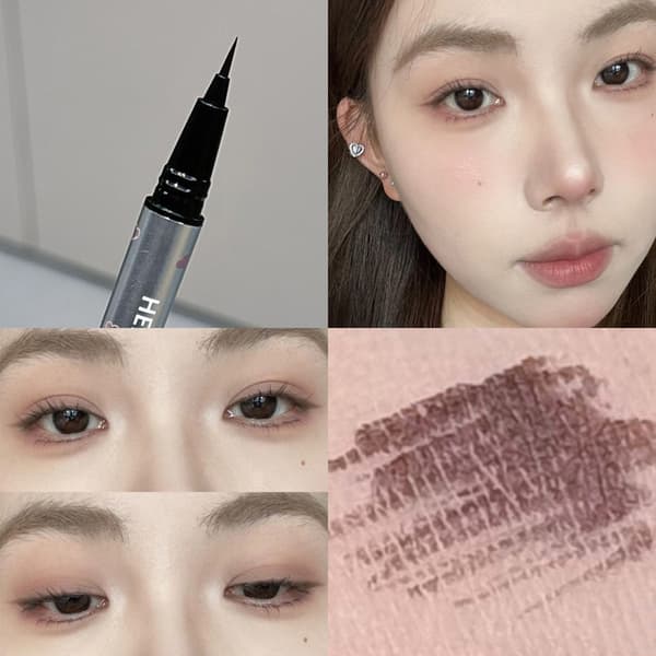 HERORANGE Langtidsholdbar Flydende Eyeliner Vandfast Fin Brown