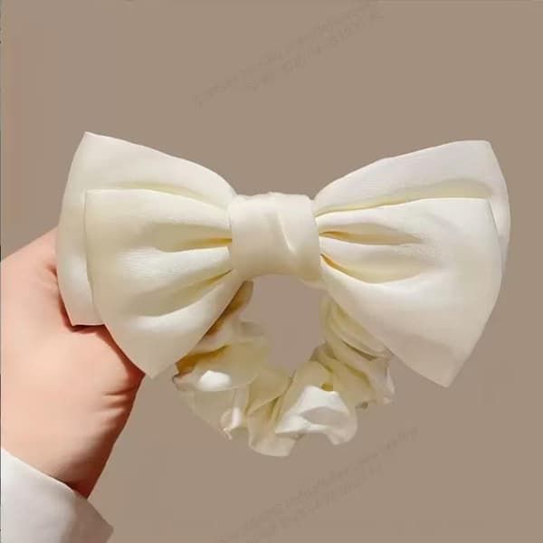 Fransk sløyfe scrunchie elastisk hårstrikk elegant sateng hårstrikk Red