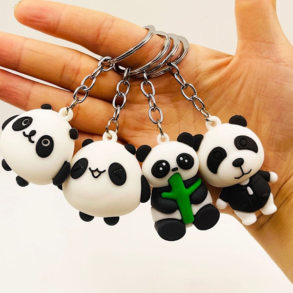 e Anime Panda nøkkelring for kvinner menn mote bag anheng tilgang A1