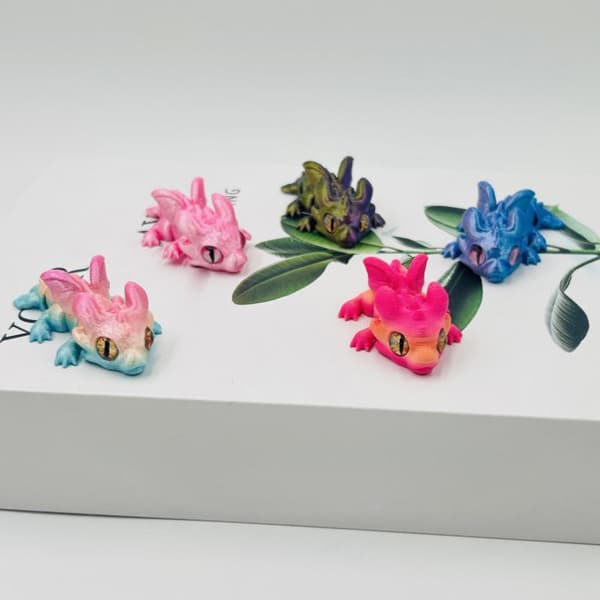 3D-printede Mini Flyvende Dragefigurer Dyrelegetøj Multi-bevægeligt StyleD