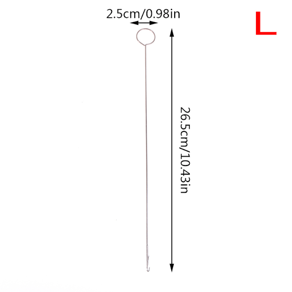 DIY metall søm løkkevender krok for å snu stoffrør stropper 26.5cm