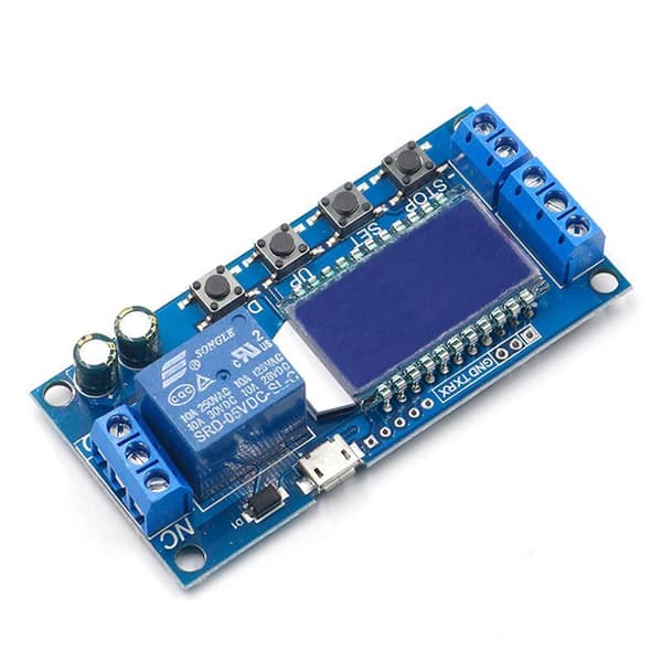 6-30V Micro USB Digital LCD Display Tidsforsinkelsesrelæmodul Con