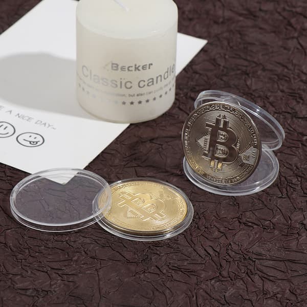 Kreativ souvenirpläterad Bitcoin Samlarobjekt Stor presentbit Coi Gold
