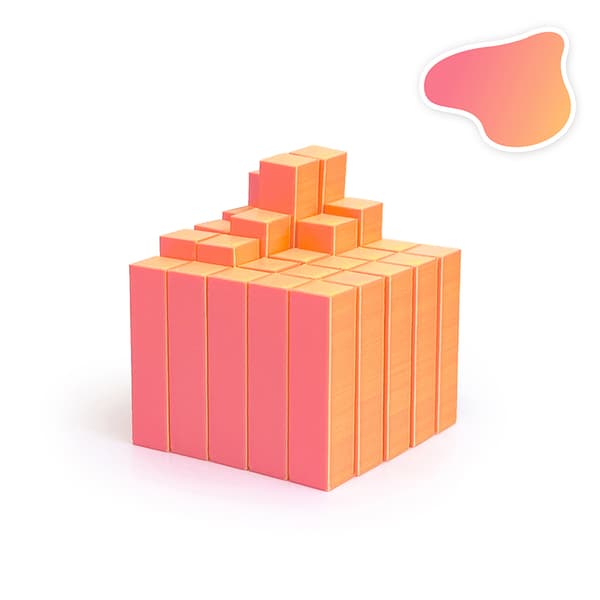 3D-printet terning Fidget Toy Terning Roterende Stressafslappende A4