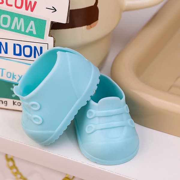 20 cm dukkesko, mini sko i plast for dukker, mini fingersko A2
