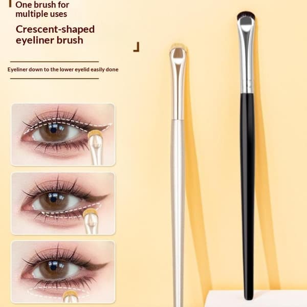 2 stk. buede eyeliner makeupbørster øjenmakeup udtværingsværktøjer øje A1