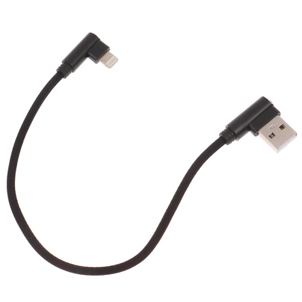25 cm USB til Type C kort ladekabel albue 90 grader 2,4A Fa IOS