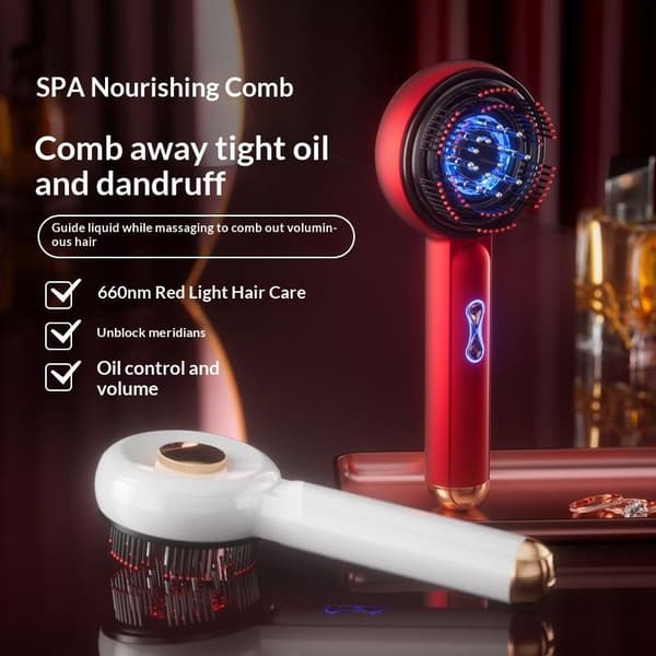 1 sæt elektrisk hovedæltende massagekam hovedbundsafslappende massager Black