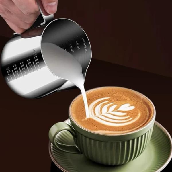 350ml/600ml mælkeskummerkande i rustfrit stål Espresso Pull Flow 600ML