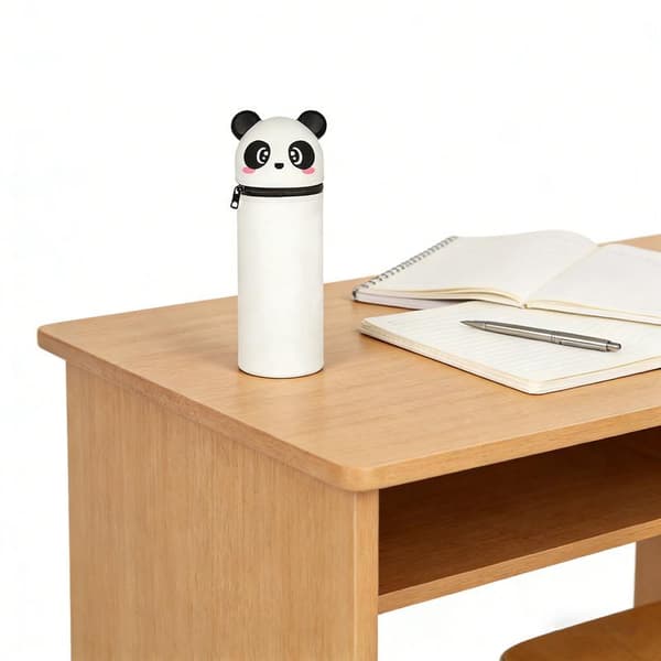 1 stk e Panda Blyantpenalhus i Silikone White