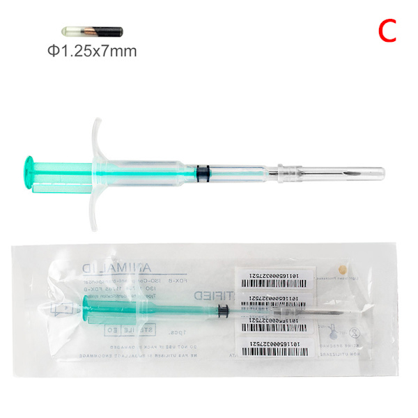 Kjæledyr-ID-brikker Im Kit 2,1x12 mm Animal Microchip ISO11784/785 FDX- C