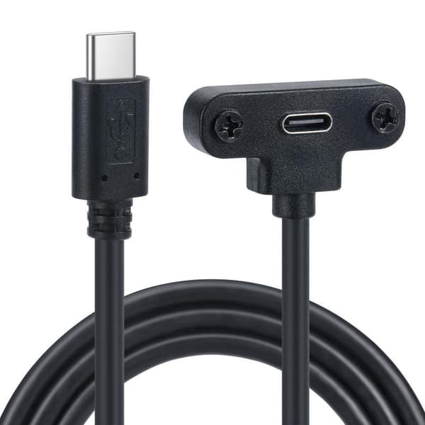 652F Rask og data USB C-forlengelseskabel med panelmontering hann