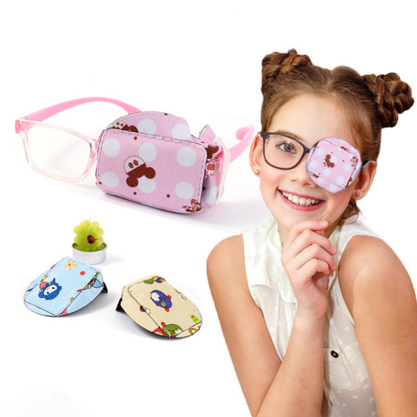 1 st Amblyopia ögonlapp för glasögon barn skelning Lazy Eye Blue