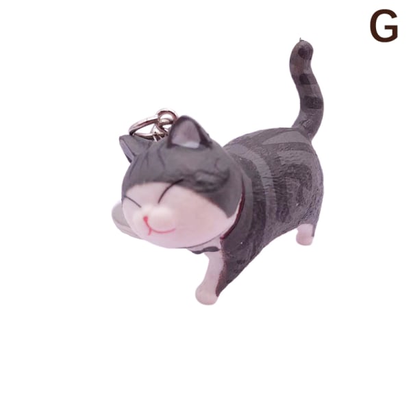9 Farger tegneserie Lovely Cat Nøkkelring Bil Anheng Bag Ornament Wom G