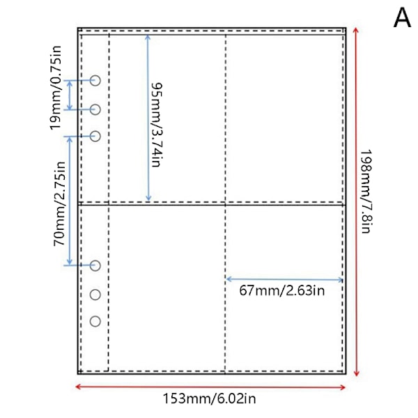 A5 Binder Sleeves 1P 2P 4P Transparent Photo Album Binder A