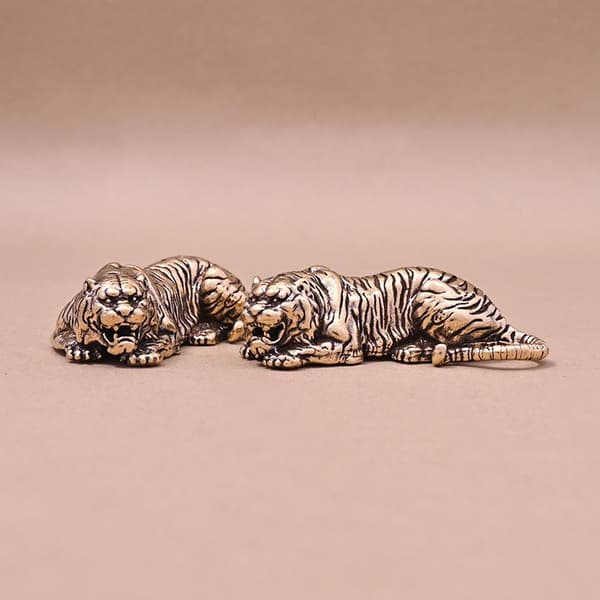 Messing Zodiac Tiger Kontorbordpynt Statue Møbler Te Pe Copper