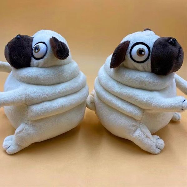 Plysjleker 10/14CM Ugly And e Sand Dog Sitting Pug Dogs Toy Stu 10CM