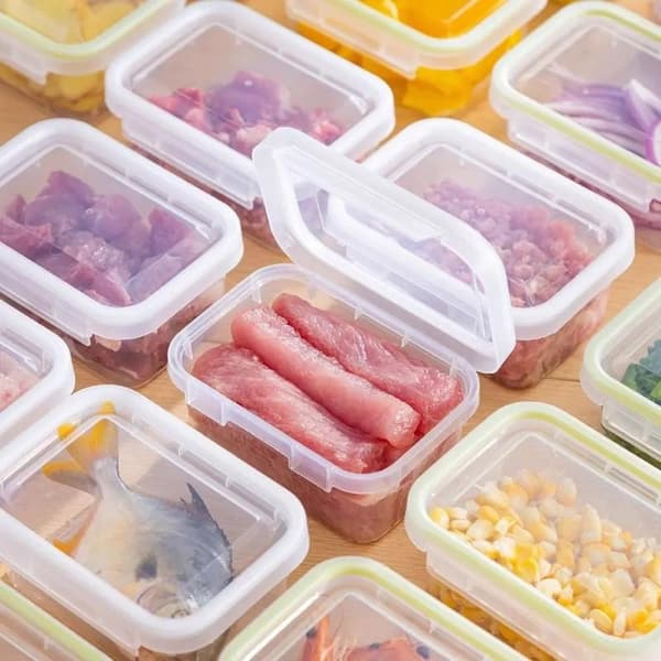 Förvaringslåda Enkel Snäpplock Bärbar Kylskåpsorganisatör 300ml