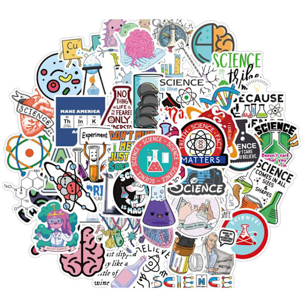 50 stk Science Chemistry Laboratory Stickers