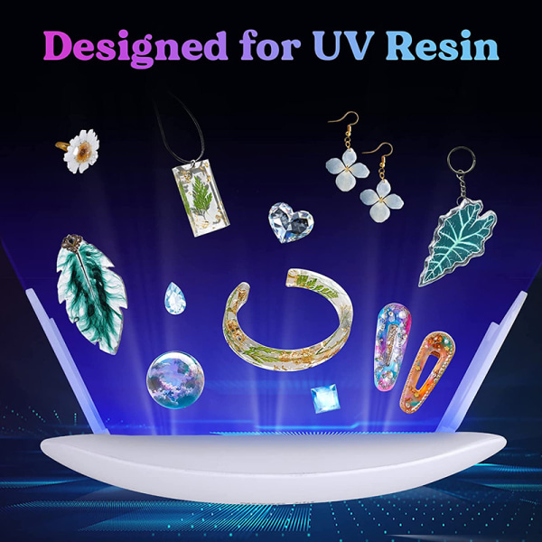 Bärbar Mini UV-lampa UV-ljus UV-hartshärdningslampa USB -laddning White