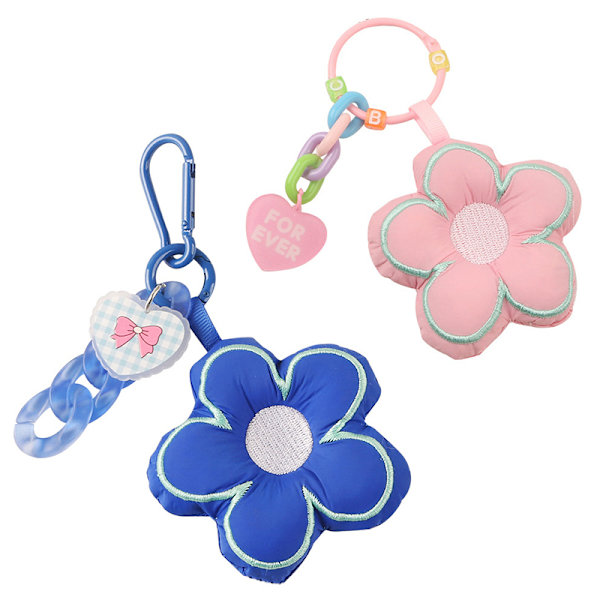 Sakura Fabric Flower Keychain Korut Lanyard Car Bag avaimenperä C