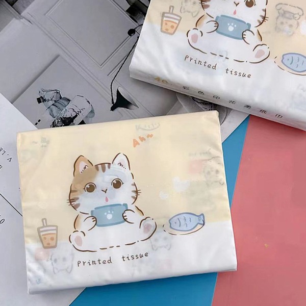 40 ark/förpackning Engångshandduk Vävnad Mjuk Tjock Torr Torkning Random style